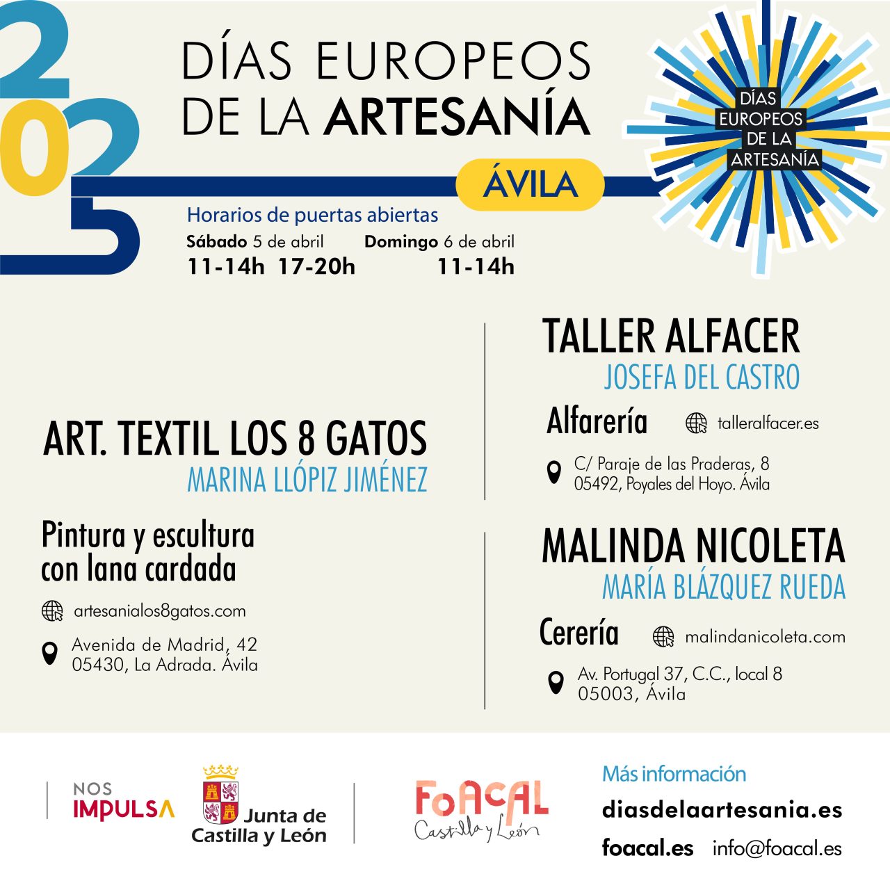 Cartel Avila Dias Europeos de la Artesania