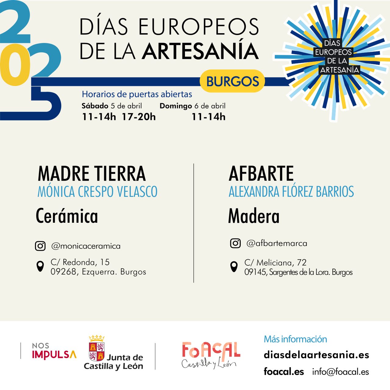 Cartel Burgos Dias Europeos de la Artesania