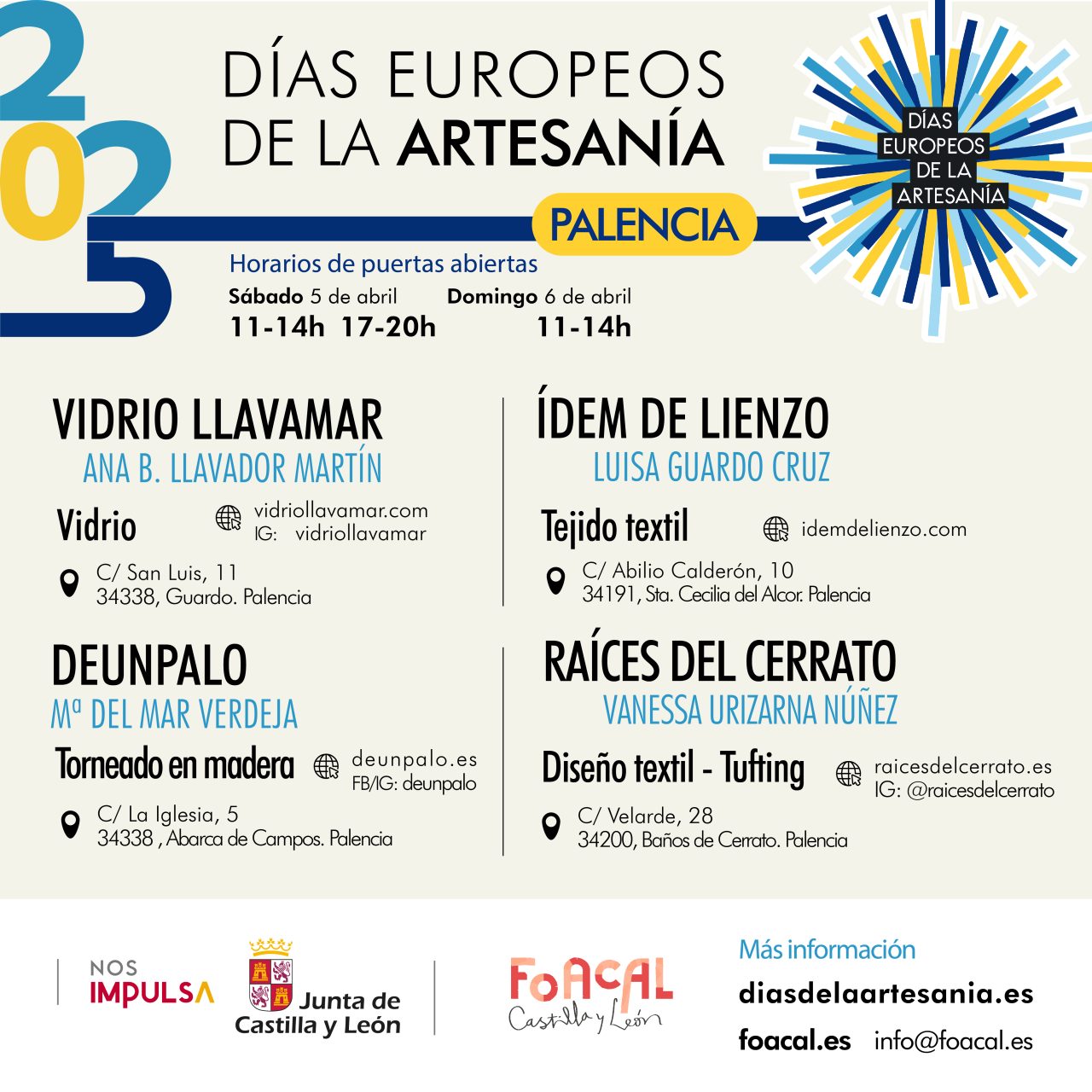 Cartel Palencia Dias Europeos de la Artesania