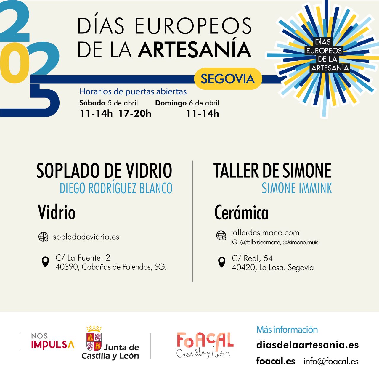 Cartel Segovia Dias Europeos de la Artesania