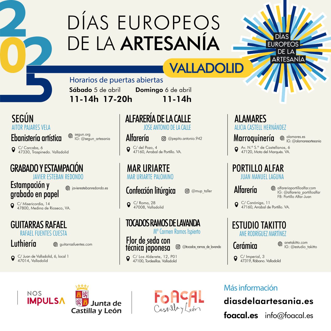 Cartel Valladolid Dias Europeos de la Artesania