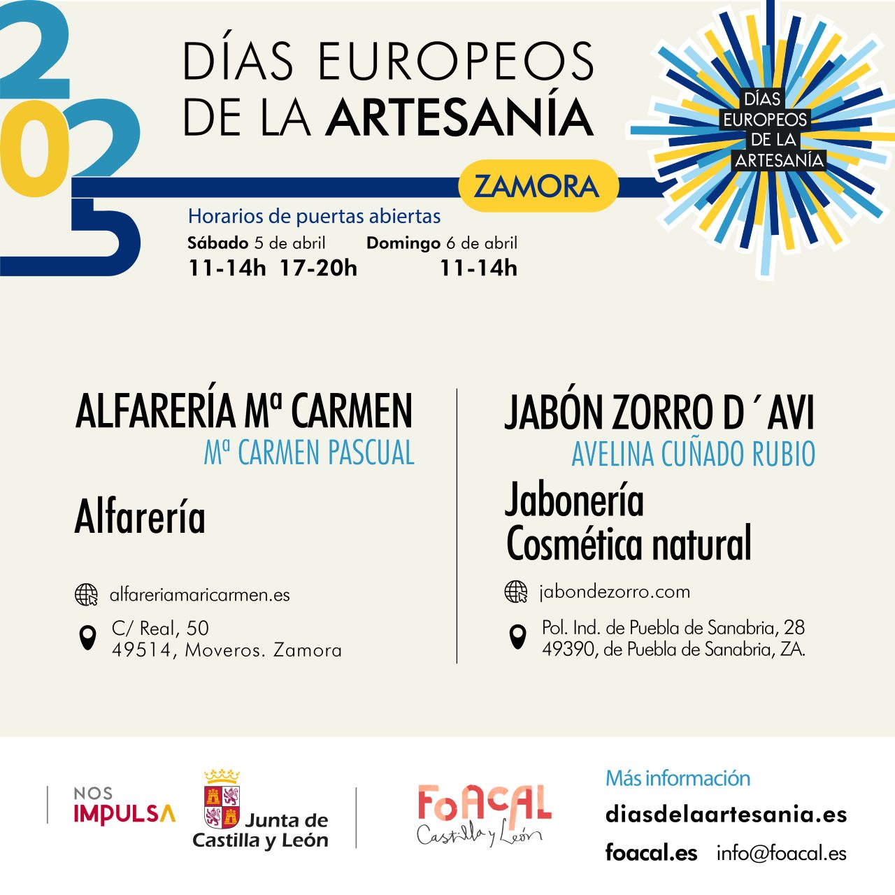 Cartel Zamora Dias Europeos de la Artesania
