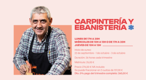 Curso de carpintería y ebanistería
