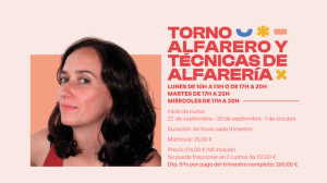 Torno de alfarero/a y técnica de alfarería