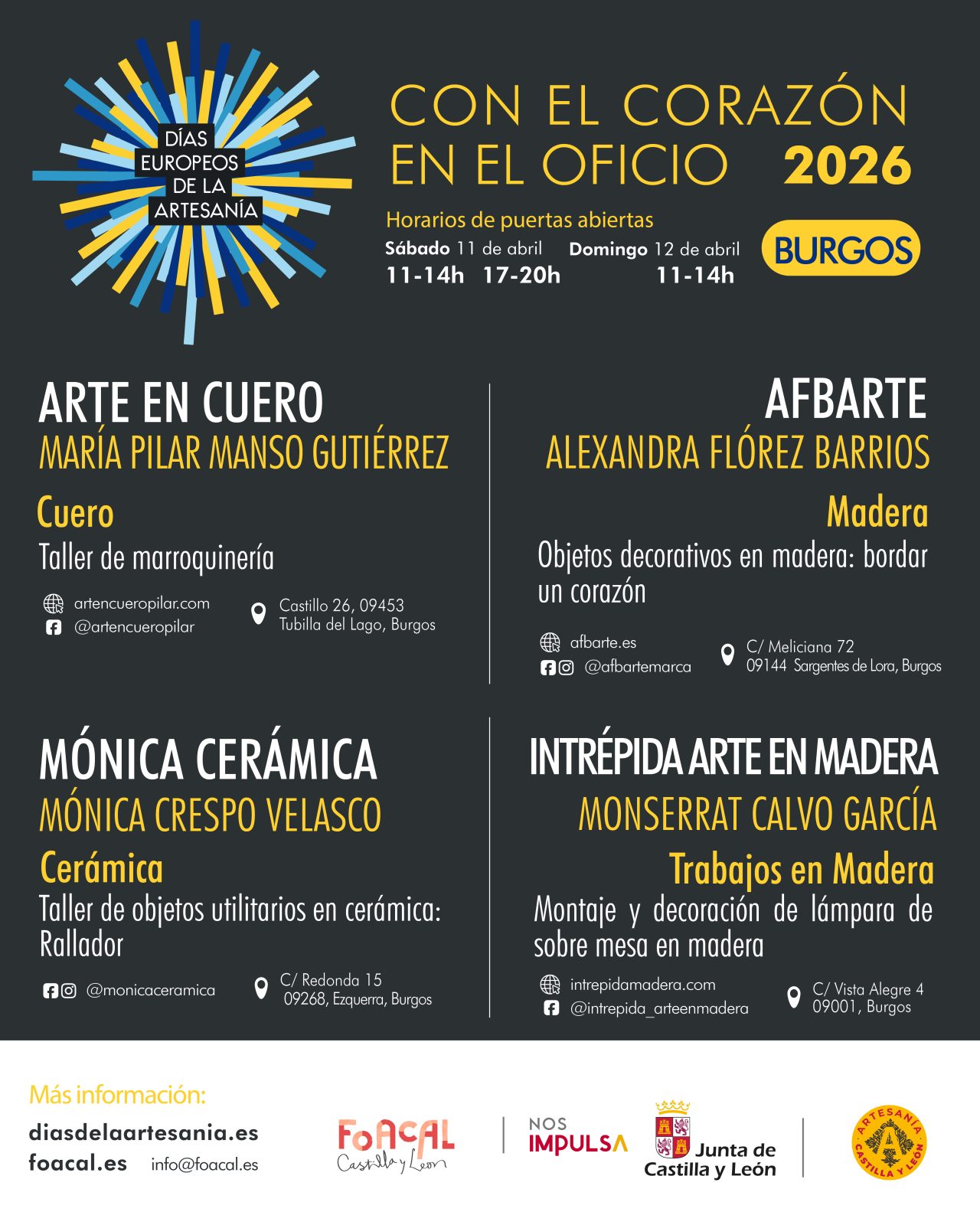 Días Europeos de la Artesanía en Burgos 2026